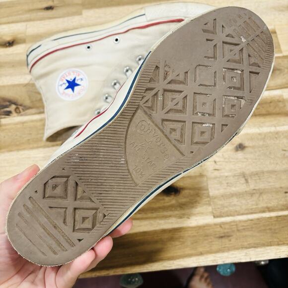 CONVERSE Chuck Taylor All Star Blue Label White Rare Vintage 60s 70s 1970s USA - Picture 10 of 16